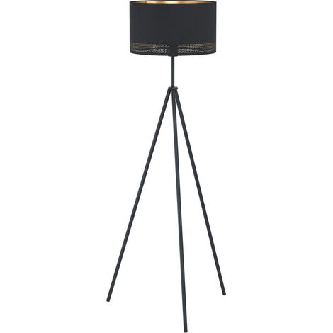 [GEBRAUCHT] B-Ware EGLO Stehleuchte Esteperra Stehlampe Standleuchte Leuchte Dreibein schwarz/gold (1/2)