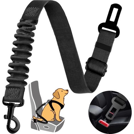 Confezione da 2 cinture di sicurezza per cani, cinture di sicurezza per auto regolabili per cani, cinture di sicurezza per animali domestici in nylon con imbottitura elastica, cinture di sicurezza per (1/5)