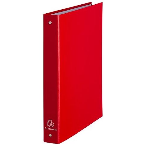 Classeur 4 anneaux carton plastifié dos 3,5 cm rouge (1/3)