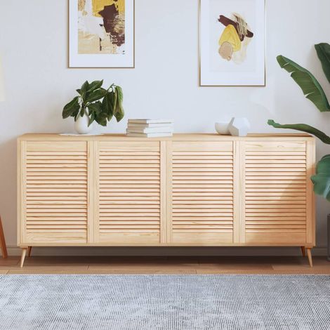 Portes d'armoire à lattes, lot de 4, 69 x 49,4 cm, bois massif