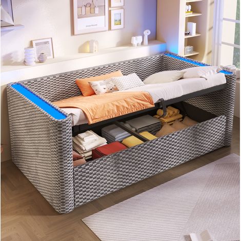 bett tagesbett schlafsofa stauraum 90x200 samt HAVRYA (1/5)