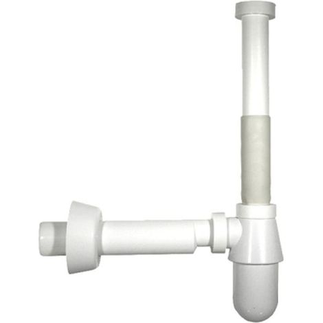 SIFONE A BOTTIGLIA "MONSTER" SENZA PILETTA BIANCO 1"1/4 32 x 250 mm.