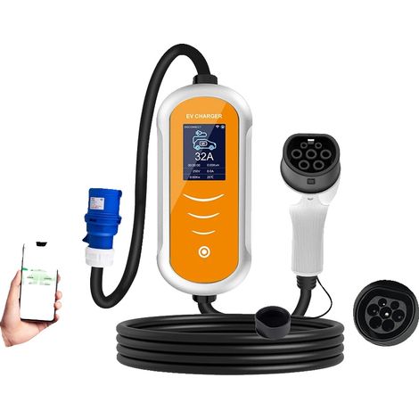 Caricabatterie per auto elettriche, potenza 7KW, cavo 5M, 7KW 5M, TIPO 2 (1/2)