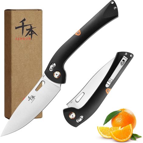 440 aiguisé pliant couteau universel G10 poignée couteau à fruits Camping Outdoor back clip couteau à fruits portable (1/5)
