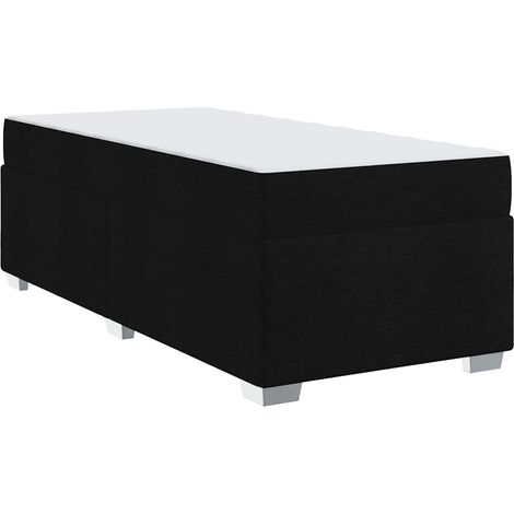 Lit simple,Lit adulte,Cadre de lit Noir 90 x 200 cm tissu CFW4531210 (1/5)