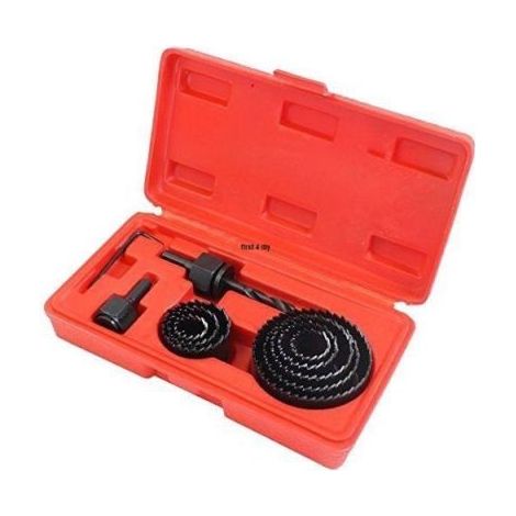 11PC HOLE SAW CUTTING SET 19-64MM WOOD CARBON STEEL CUTTER CIRCULAR ROUND HS042