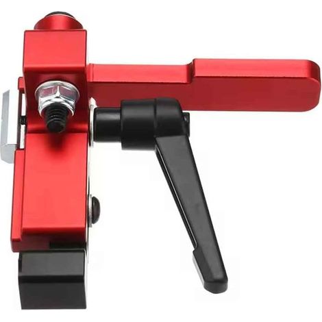 Arrêt de rail à onglet de type 75,rails en T en alliage d'aluminium,arrêt de rail à onglet pour travail du bois,butée de goulotte à 75,limiteur de rails en T pour établi de travail du bois bricolage (1/5)