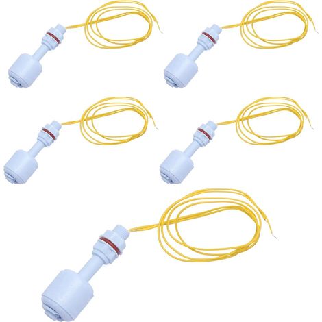Interrupteur Flotteur 4 pièces,Capteur de niveau d'eau compact en PP, durable capteur niveau eau et capteur niveau d'eau, interrupteur fiable pour réservoir d’eau, aquarium, citerne et pompe (1/5)