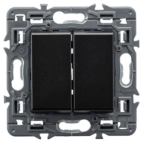 Conmutador doble VALENA NEXT 1P 10A dark LEGRAND 741445 (1/3)