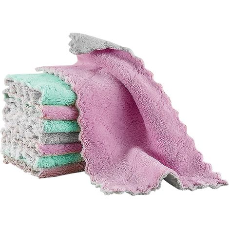 Chiffon De Cuisine - Microfibre Absorbant - Pour Nettoyage Cuisine Salle De Bain Voiture - Lot De 10 (1/5)