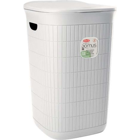 Stefanplast Portabiancheria Domus Plastica Bianco Polvere - 37x36x56cm