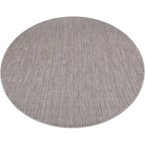 Teppich SISAL SION Kreis A5165A Melange flach gewebt beige beige rund 120 cm