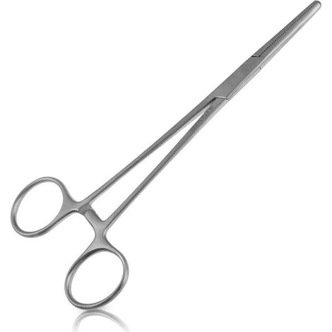 Pince droite 17,5 cm en acier inoxydable pour usage général, fixation standard, pièce unique (1/2)