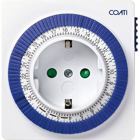 Programmateur Analogique Compact Quotidien 16 A, Blanc