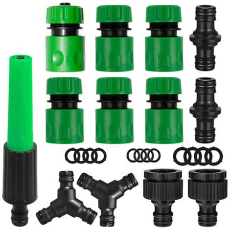 Raccords et raccords pour tuyaux d'arrosage, kit de fixation (13 pièces) (1/4)