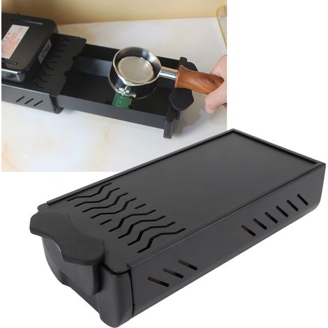 Mini boîte de récupération du marc de café, type tiroir, boîte à marc de café en acier inoxydable, seau à marc de café noir (1/5)