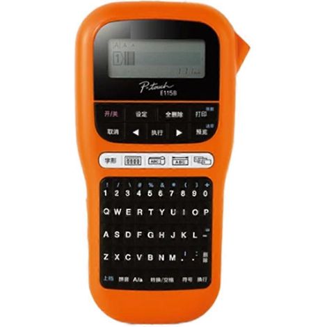 PT-E115B Etikettendrucker, tragbarer Selbstklebeetikettendrucker für Netzwerkkabel, Markiermaschine (1/5)