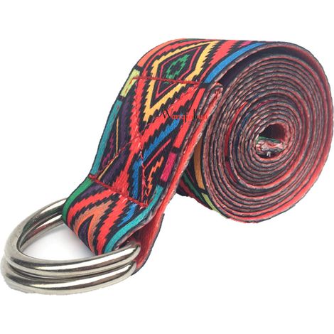Bande de Résistance Fitness Yoga en Polycoton pour Entraînement et Relaxation (Rouge) (1/5)