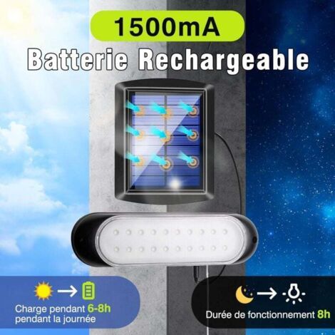 NALOOKAMIC  Lampe Solaire Suspendue d'intérieur d'extérieur IP65 étanche 20LED Lumière Solaire d'appentis avec String Control Lampes Solaires pour Jardin, Garage, Chemin [Classe énergétique A+++]