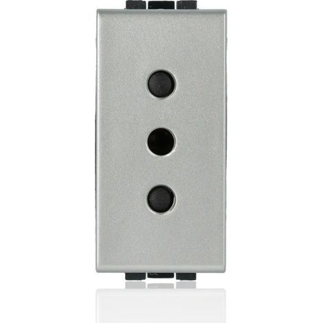 BTICINO NT4113 - Presa 2P+T 10A 250 Vac - Interasse 19Mm - Alveoli Schermati - Tech - LivingLight