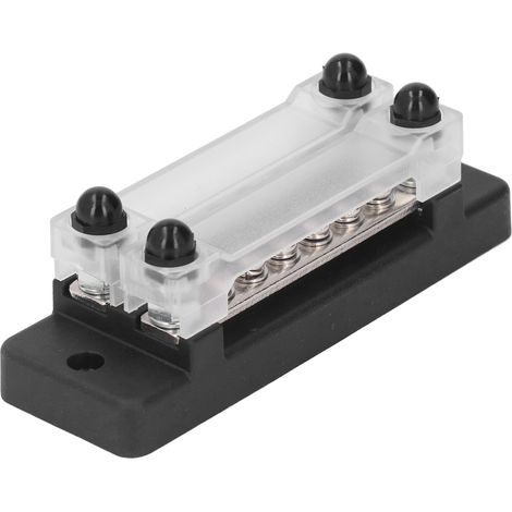 Stromverteilerblock 12 bis 48 V 150 A Rostfreier schwarzer Stromverteilerblock für Pkw, Lkw, Wohnmobile, Boote (1/5)