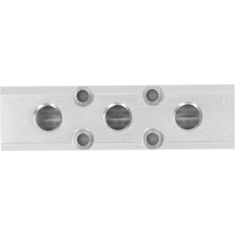 Bloc de distribution pneumatique 30x30mm, entrée G1/2, sorties multiples G1/4