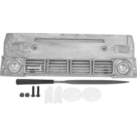 Grille d'admission en métal pour voiture modèle Tamiya Mountain Pig TF2 1:10 - Argent gris (1/5)