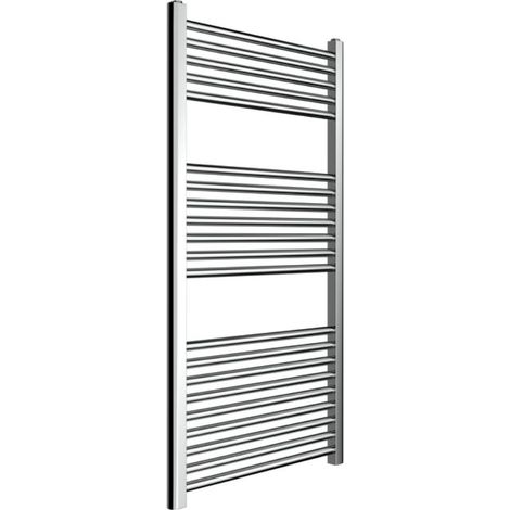 Termoarredo cromato bagno in acciaio calorifero termosifone scaldasalviette misure h1120xl600xi550 21 tubi - pezzi 1