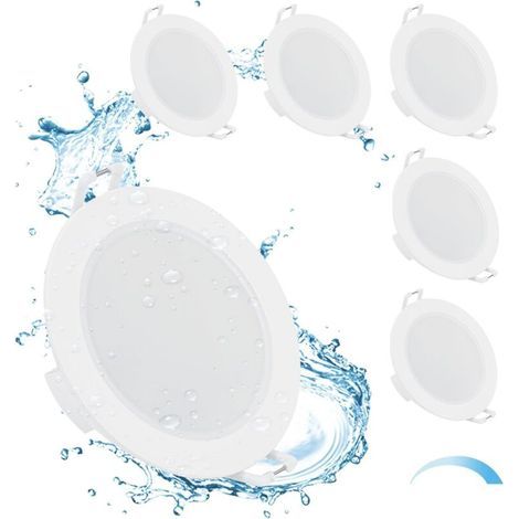 6W dimmable recessed bathroom spotlight – IP65 waterproof – 4000K natural white – Ultra-flat 35mm – Cutout hole φ68-80mm – AC230V (1/4)