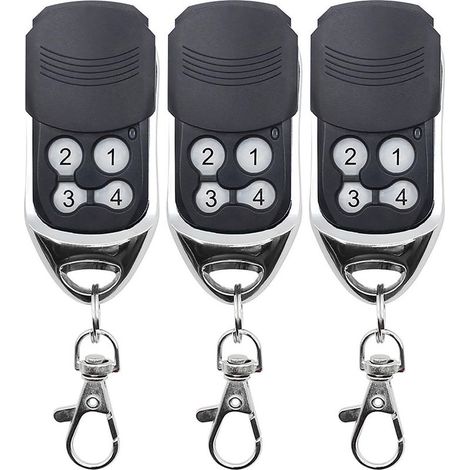 433MHz Telecommande Universelle Portail,Telecommande Camé Porte de Garage de Remplacement, Super Copie, Code Fixe, Code Roulant, Applicable à Télécommande DOORHAN MOTORLIN,3pcs