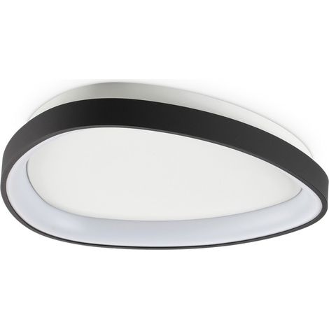 Ideal Lux GEMINI Plafonnier semi-encastré à LED intégré, noir, 2950 lm, 4000 K (1/2)