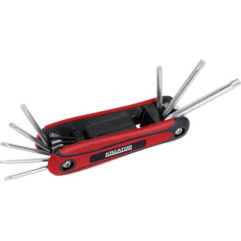 Lot de 8 Clés torx 6 pans chrome Kreator