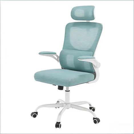 Fauteuil de direction ergonomique à dossier élevé, siège de réunion confortable, chaise informatique respirante avec roulettes (réservé aux bureaux)
