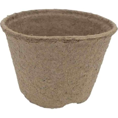Pot de Fleur Compostable 14x10 cm, Godet Biodégradable pour Semis