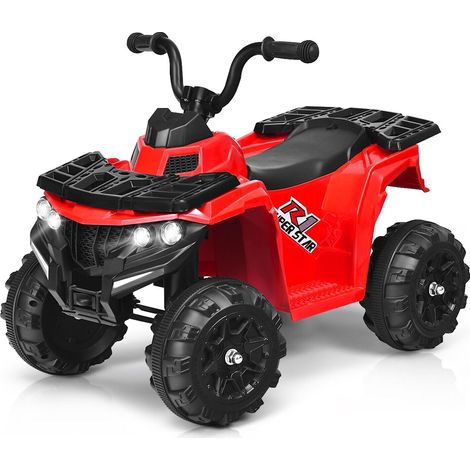 6V Electric Ride on Car Battery Powered Quad Bike ATV Vehicle Toy W/ Headlight (1/5)
