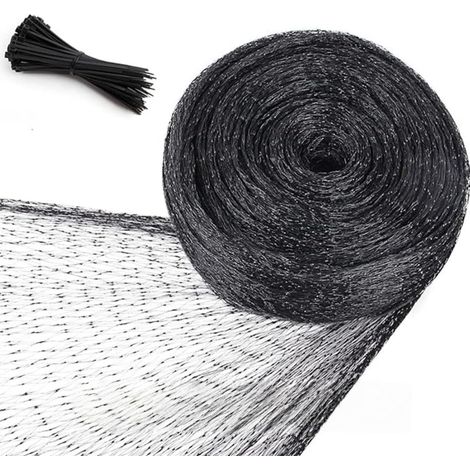 4x6 Meter Gartennetz, dickes schwarzes Vogelschutznetz, geeignet für Obstgärten und Gärten.