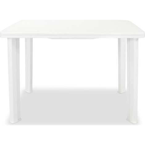 Maison Exclusive - Gartentisch Weiß 101 x 68 x 72 cm Kunststoff (1/5)