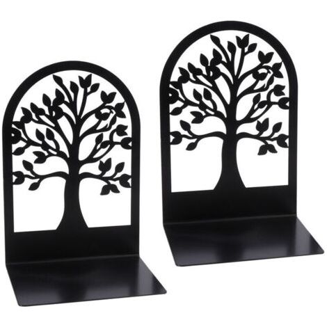 2 Pièces Serre-Livres, Serre-Livres Pour Contenir Des Livres, Serre-Livres Décoratifs, Porte-Livres Pour La Maison, L'École Ou Le Bureau, Serre-Livres En Métal Lourd. Serre-Livres Pour Étagères Noir (1/5)