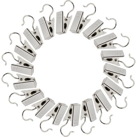 Gardinenclips aus Edelstahl, Metallhaken zum Aufhängen von Gardinen (1/5)