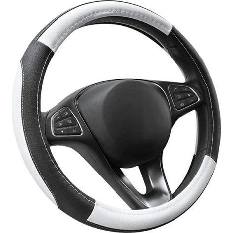 Couvre-Volant - Microfibre Cuir - Antidérapant Respirant - Pour Volant 37-38 cm - 1 Pièce (1/4)