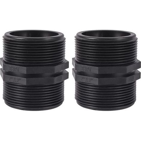 2 Pièces BSP Raccord de Tuyau 2" x 2" Filetage Extérieur Connecteurs de Tuyaux pour Systèmes d'irrigation de Jardin (1/4)