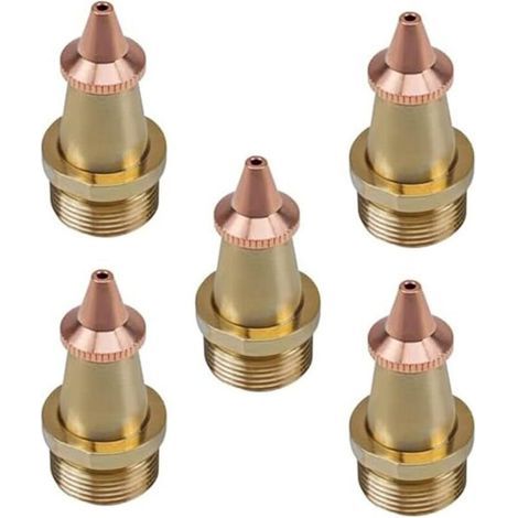 Lot de 5 buses de soudage en cuivre M16 H35 pour dévidoirs, ouverture de 1,5 mm, construction en laiton et cuivre, compatibles avec les filetages M16 x 35 mm (1/4)