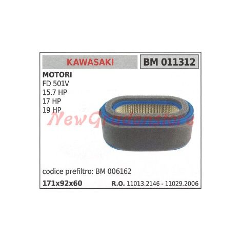 Filtro aria KAWASAKI motore FD 501V 15.7 HP 17 HP 19 HP 011312