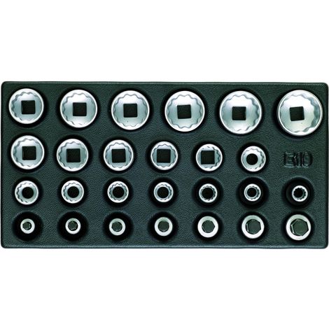 GEDORE 1500 ES-D 19 Satz Steckschlüsseleinsätze 1/2", UD-Profil, in 1/3 ES-Modul (1/4)