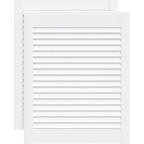 Maison Exclusive - Ante a Lamelle 2 pz Bianche 61,5x49,4 cm in Legno di Pino