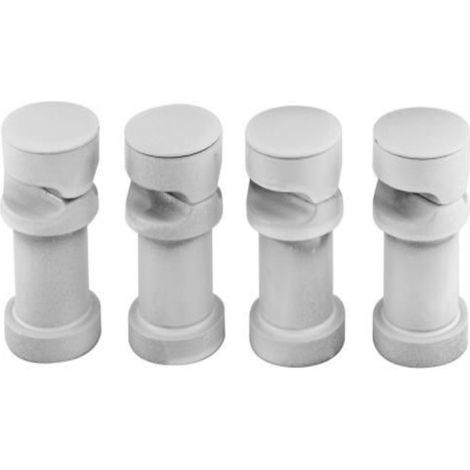 Milano Aruba Set of 4 Horizontal Radiator Brackets - White