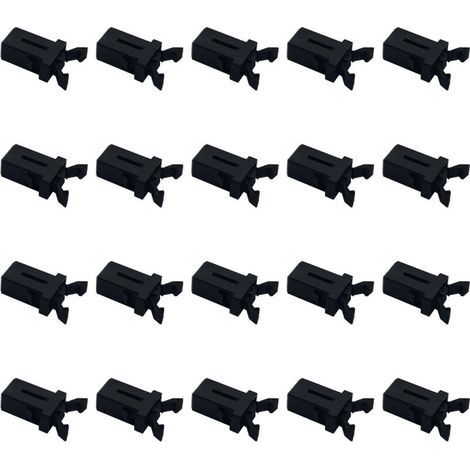Kunststoff-Ersatzriegel, 10 Stück Kunststoff-Mülleimer, selbstverriegelnder Schalter, Ersatzbuchse, Schwarz (1/4)