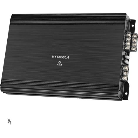 Amplificador de audio para coche, 4 x 250 W a 4 ohmios, 4 x 500 W a 2 ohmios, relación señal/ruido: 100 dB, THD: 0,01 %, certificado CE (1/5)