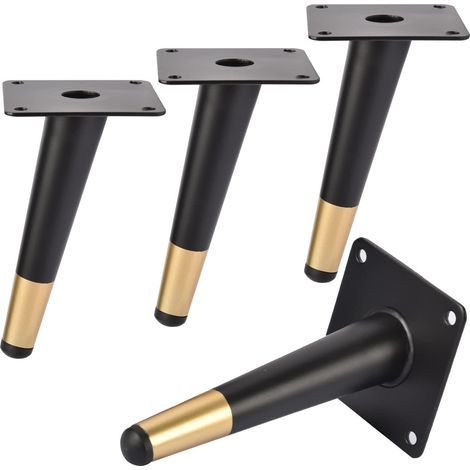20cm Pieds De Meuble en Métal,4 PCS Pieds De Table Oblique avec Vis,Pieds en Métal pour Bricolage Cabinet Canapé Armoire (1/5)