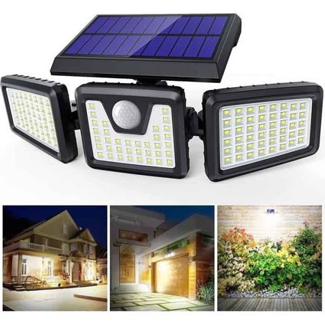 Lampe Solaire de Sécurité - FOLAYA - 128LED - Détecteur de Mouvement - Extérieur - Sans Fil (1/4)